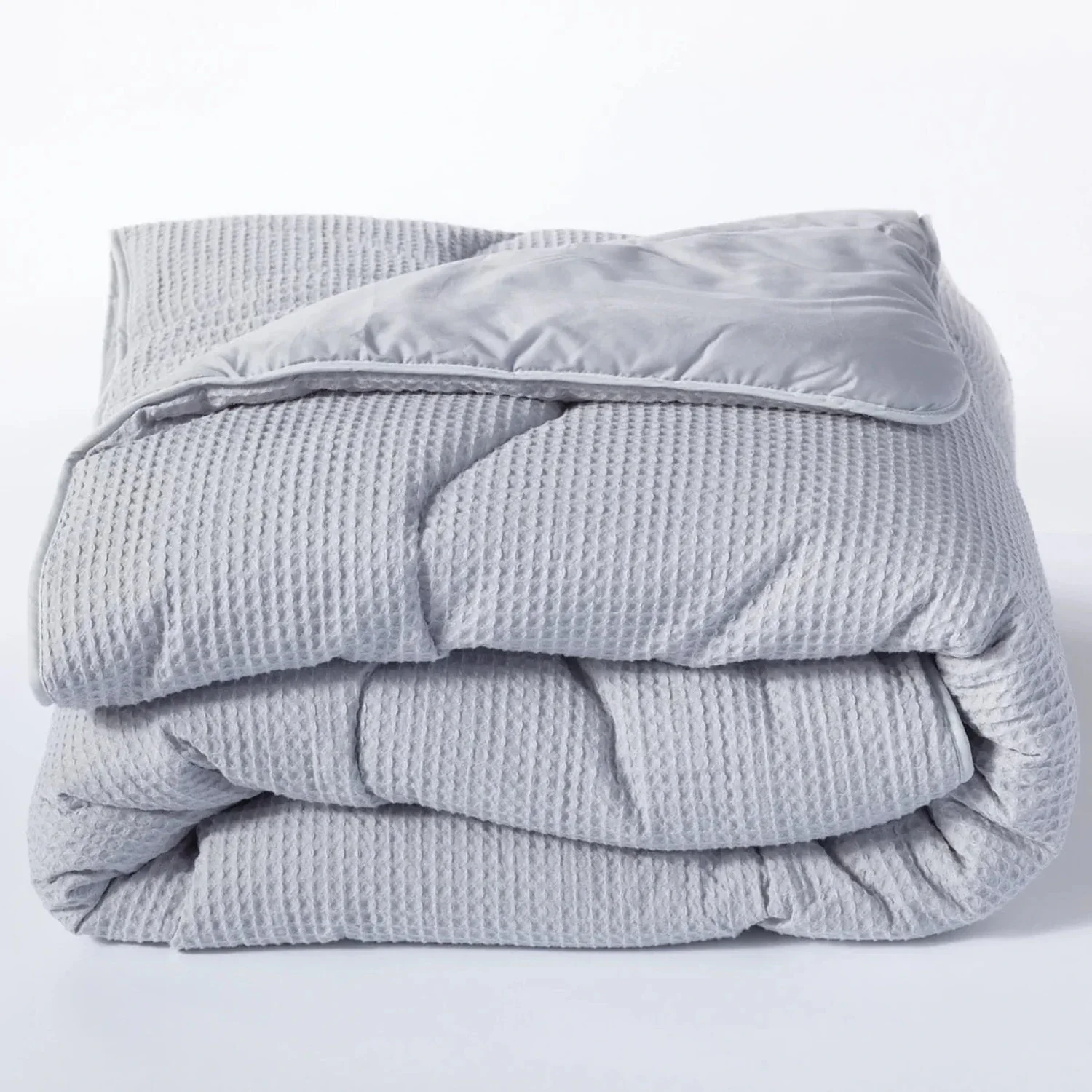 NIGHT OWL® - NATURAL COTTON WAFFLE COVERLESS DUVET - KING SIZE 10.5 tog - GREY - Image 5