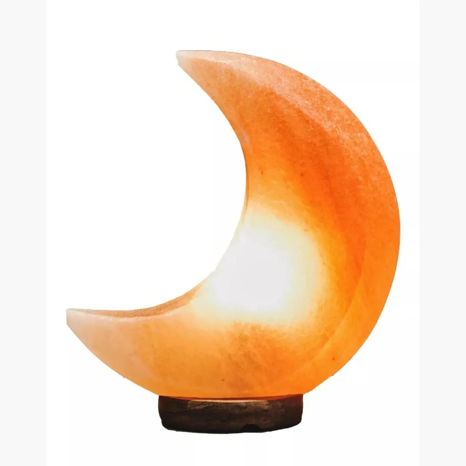 Nepal Crescent Moon Pink Natural Salt Lamp - Image 3