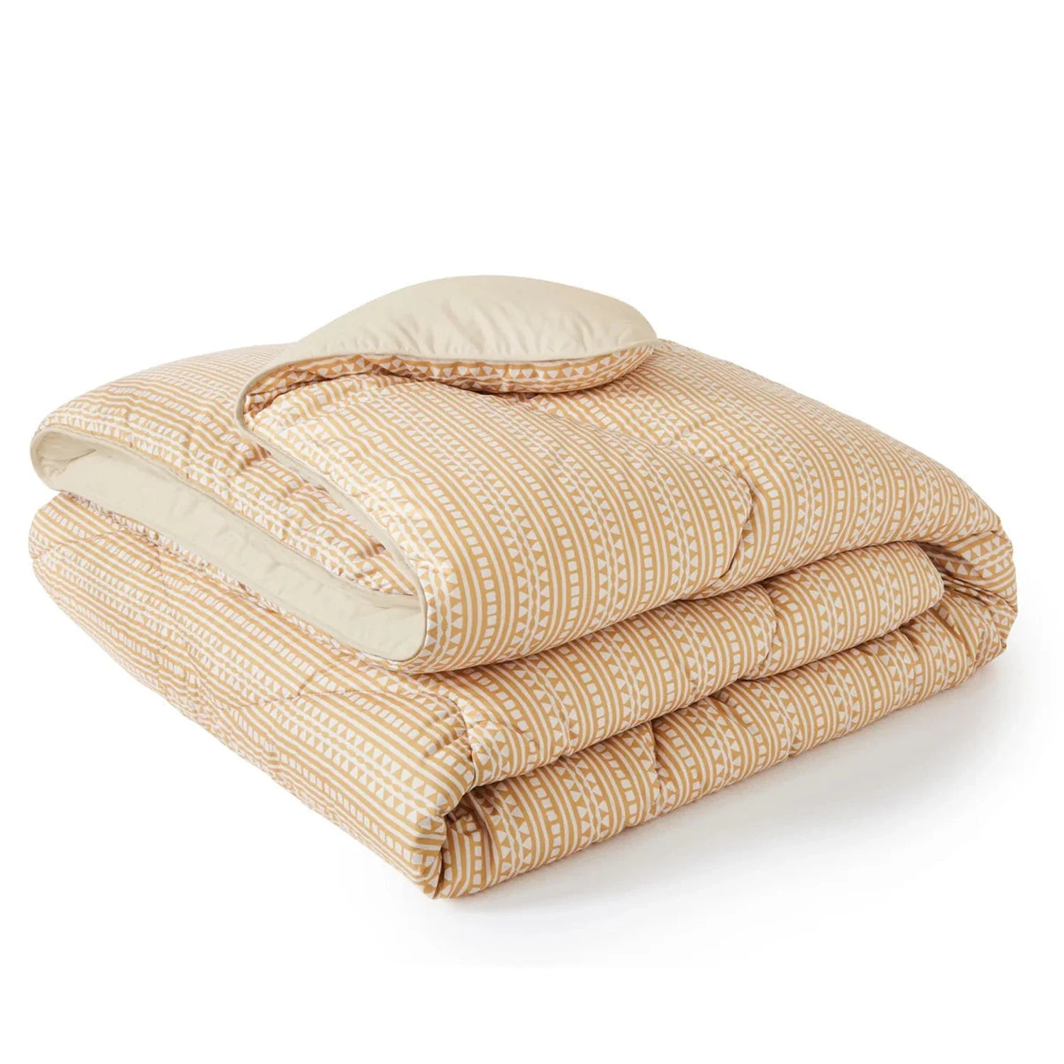 NIGHT LARK® BOHEMIAN GEO STRIPE COVERLESS DUVET - KIN SIZE 10.5 tog - SUNSET YELLOW - Image 3