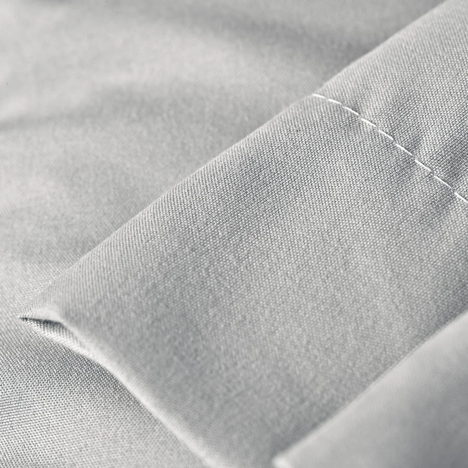 Night Lark® Plain Dye Pillowcase Pair - Nordic Mist Grey - Image 3