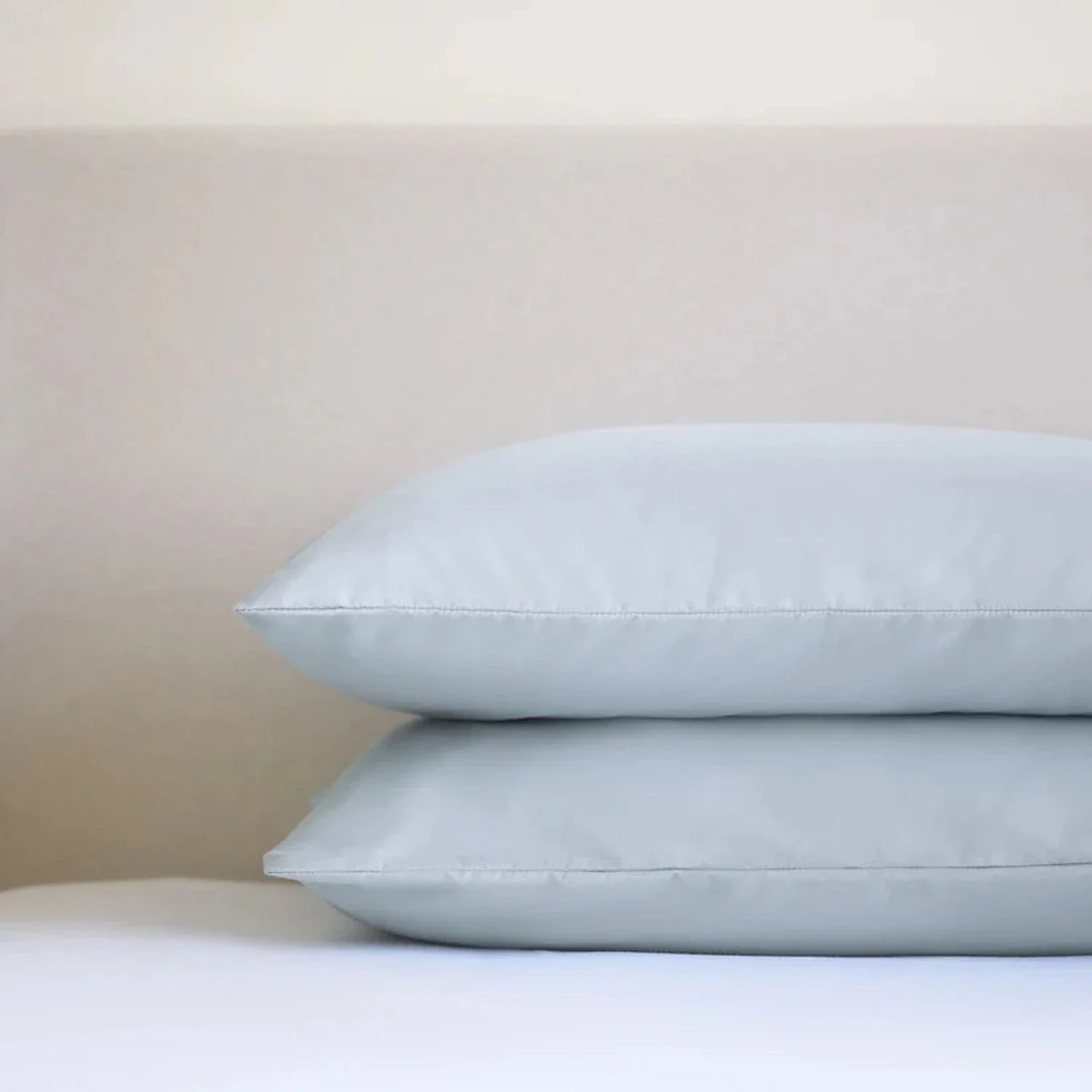 Night Lark® Plain Dye Pillowcase Pair - Nordic Mist Grey - Image 4
